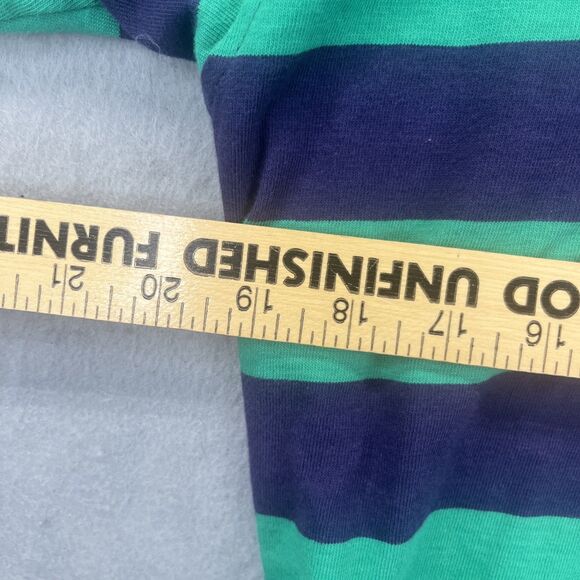 Duck Head M Green Blue Striped Pocket T Vintage 90s Single Stitch - Picture 8 of 9